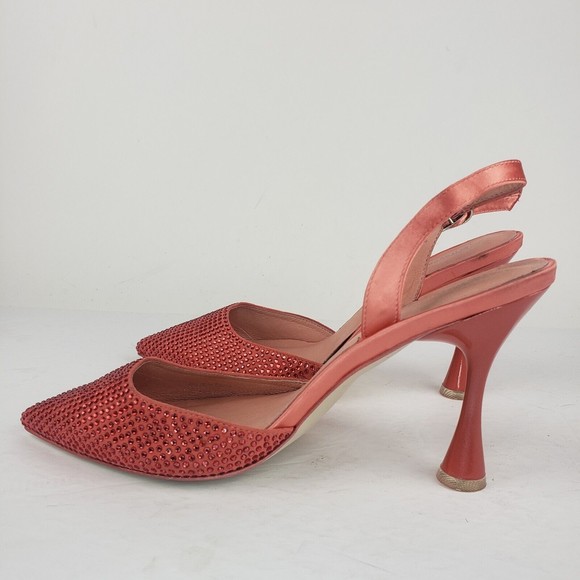 Jeffrey Campbell Women's Rose Combo Zivote Rhinestone Slingback Pumps Size 9 - Picture 3 of 16